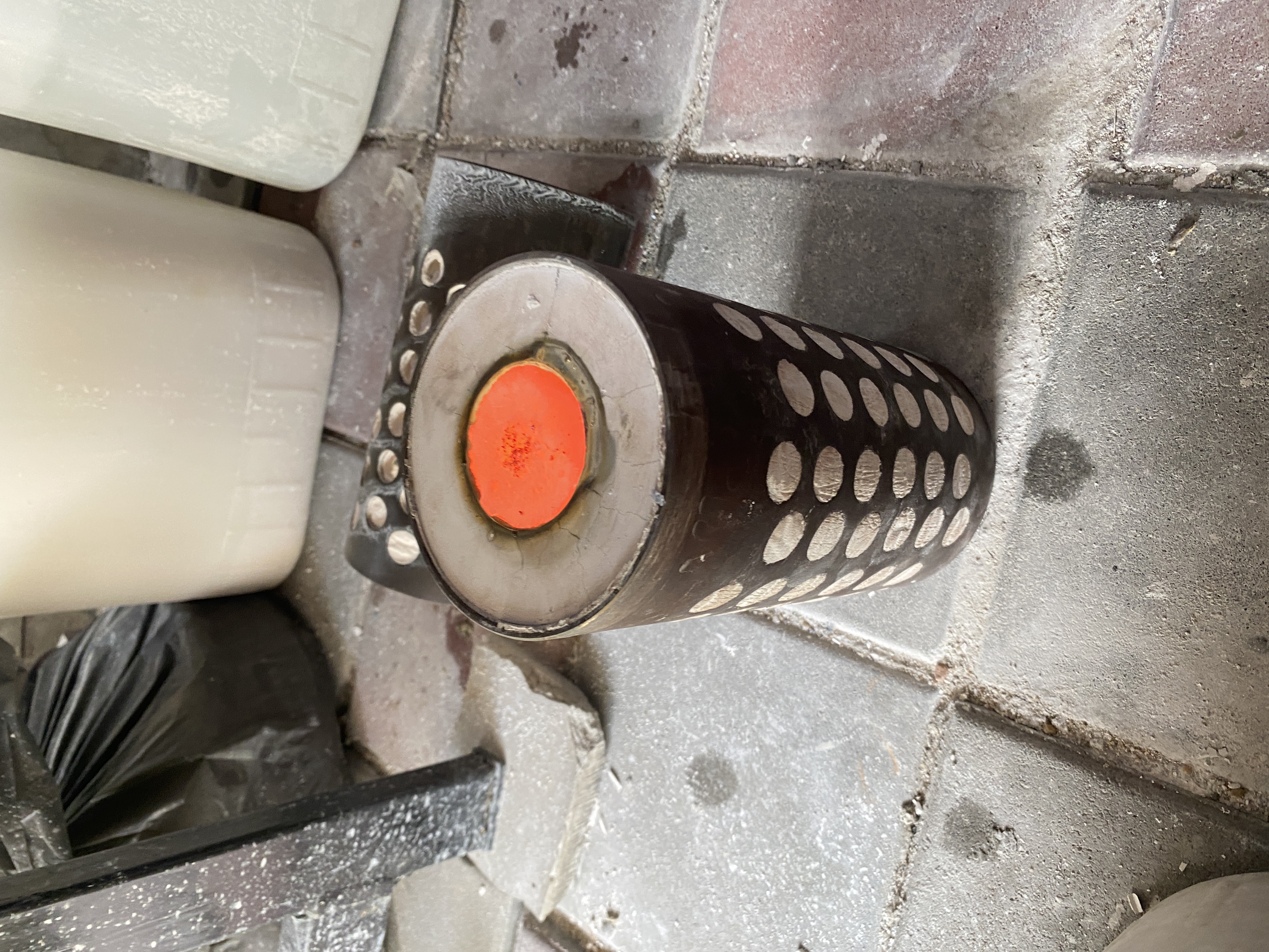 Heated casting flask during lost-wax casting