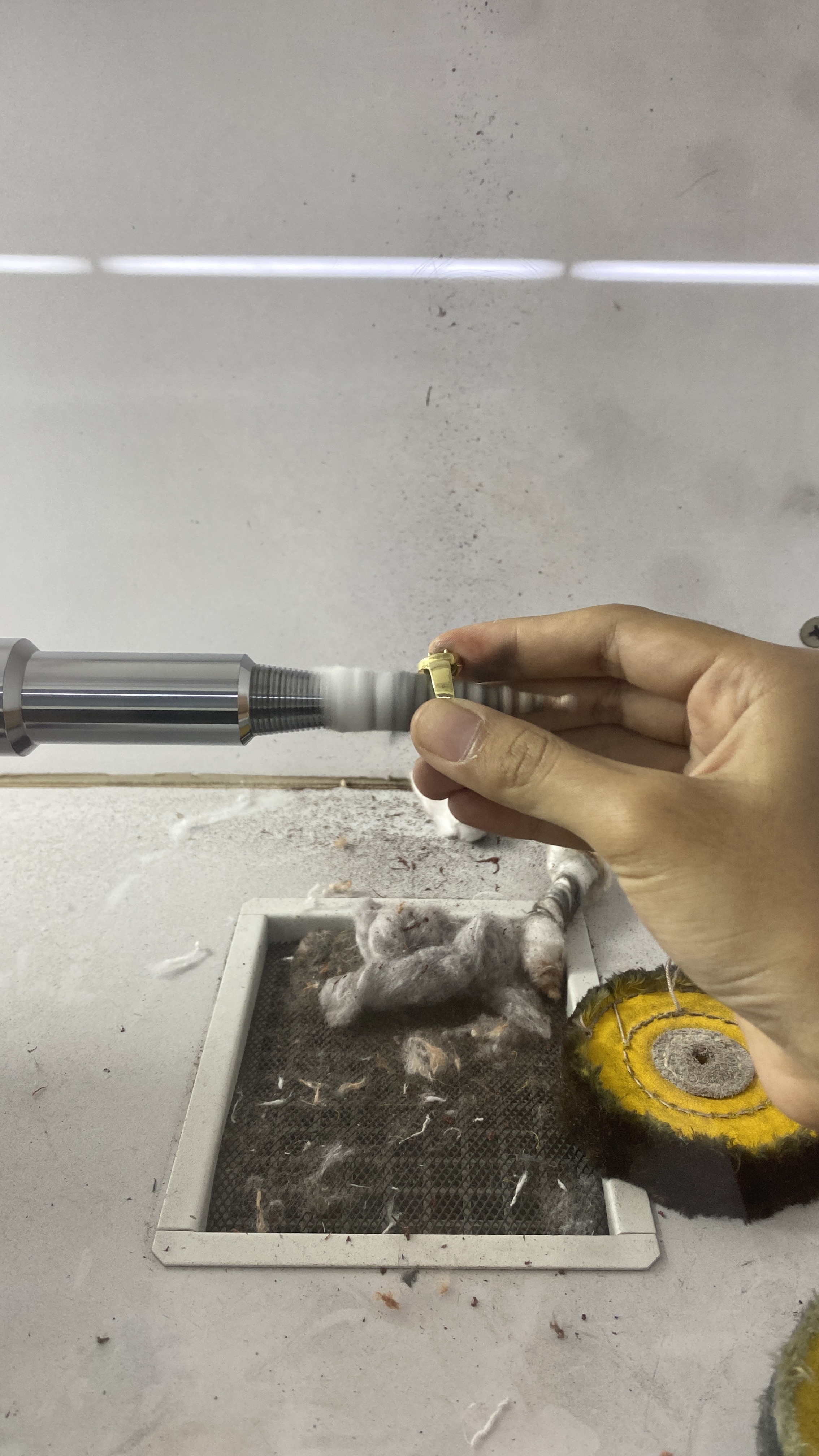 Rotary finishing close-up
