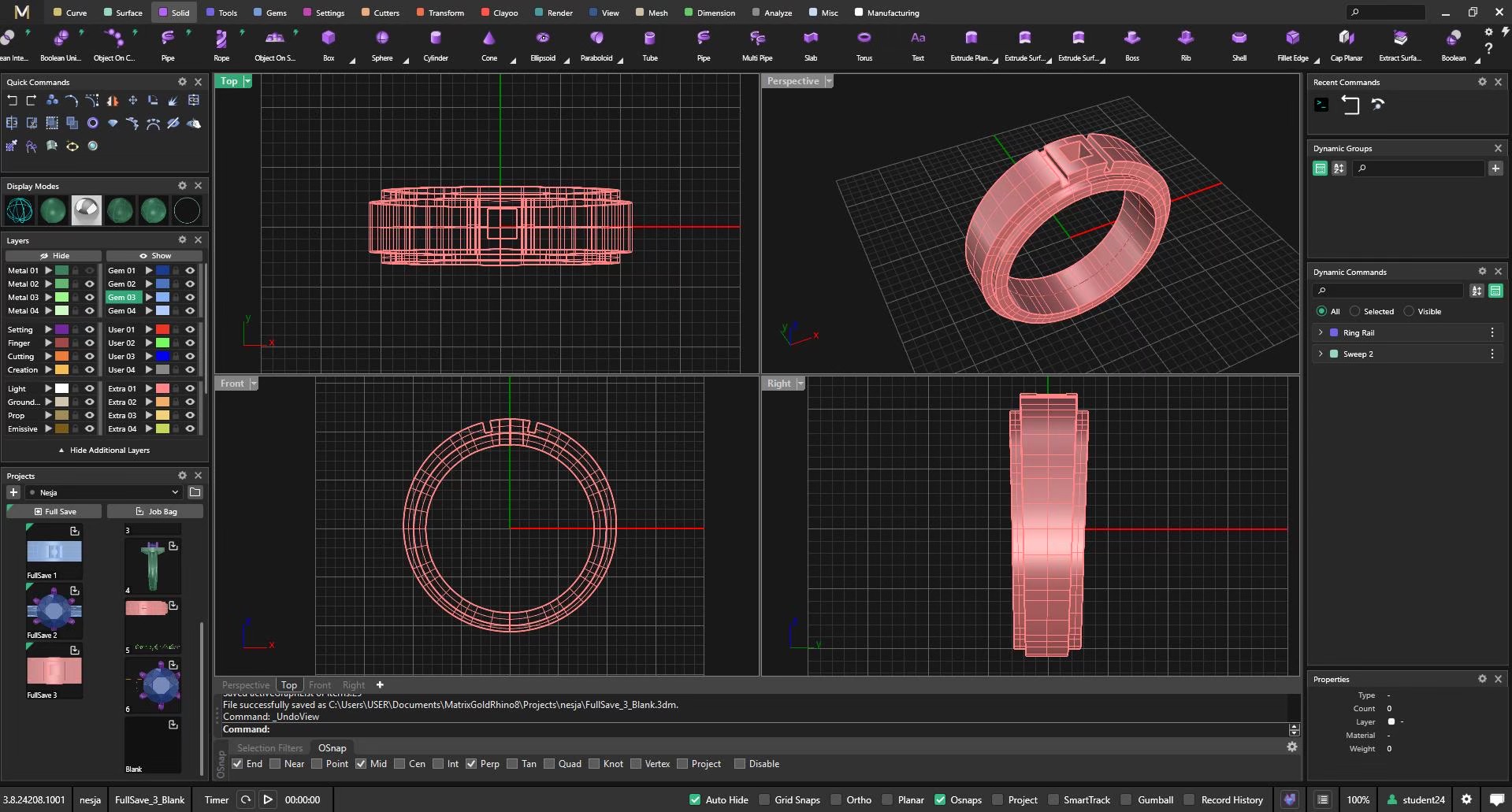 Pink ring MatrixGold screenshot