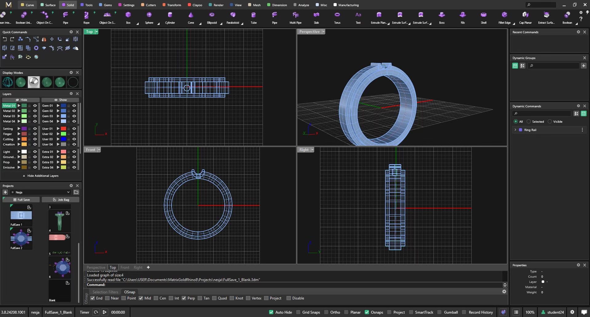 Blue ring MatrixGold screenshot