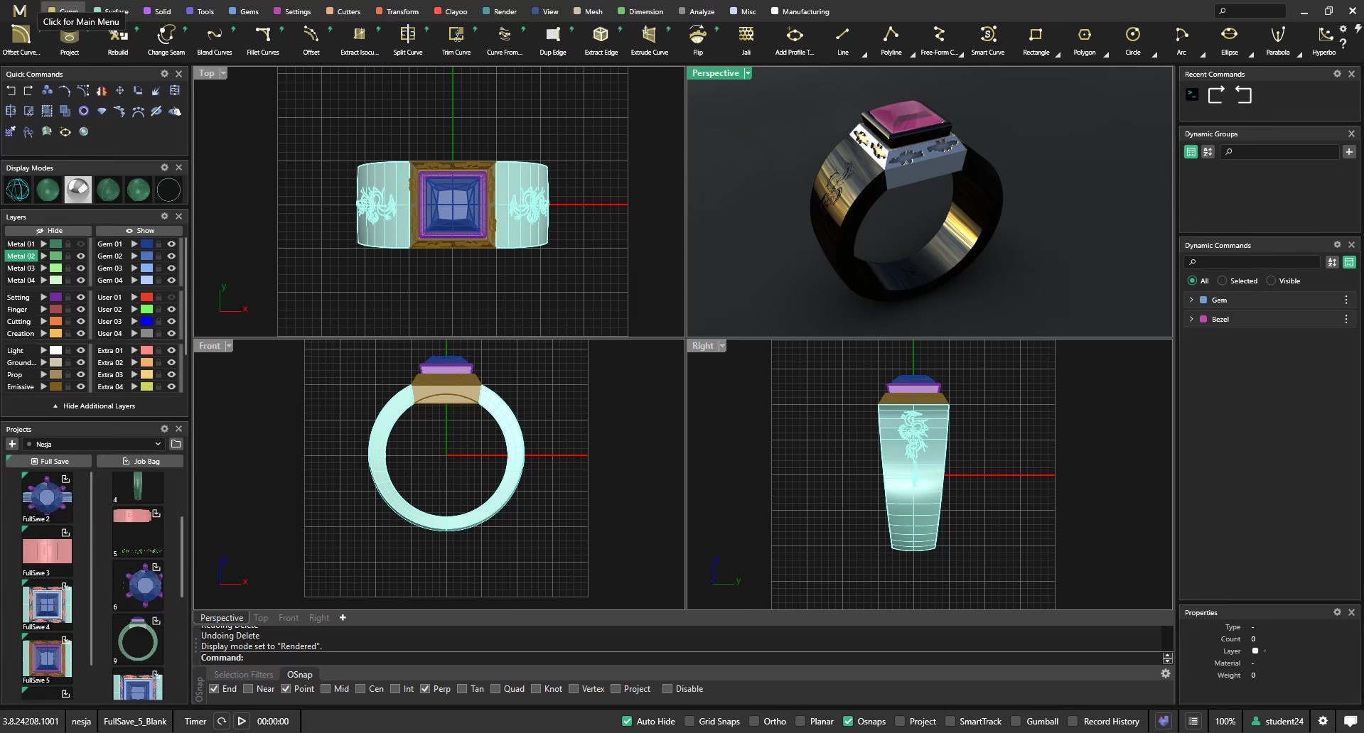 Square ring MatrixGold screenshot