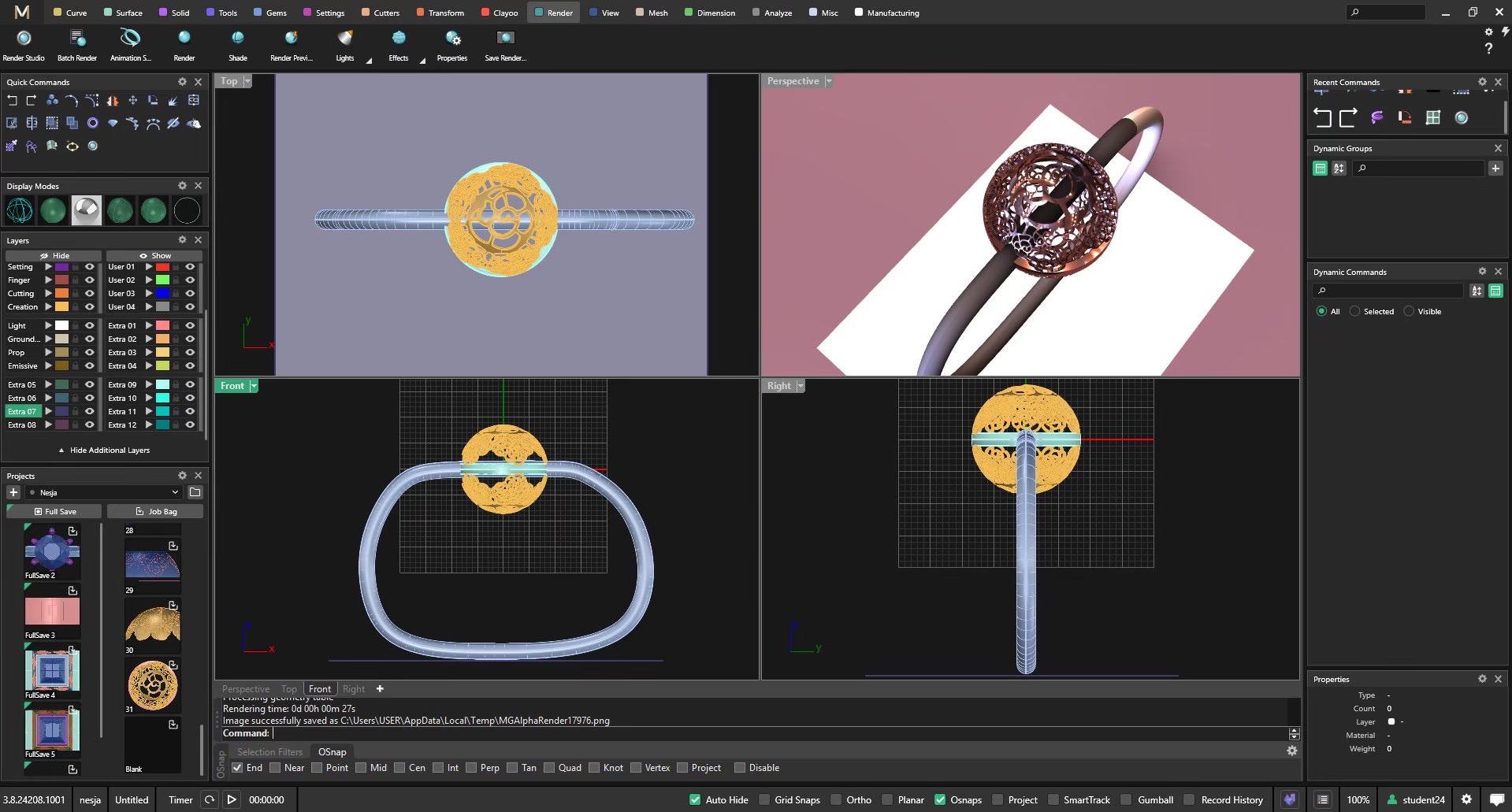 Yellow ring MatrixGold screenshot