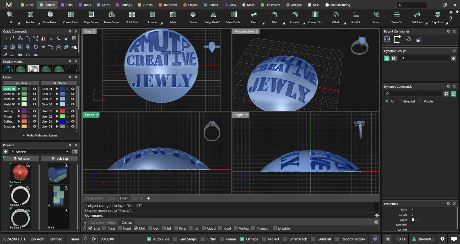 Creative jewelry MatrixGold screenshot