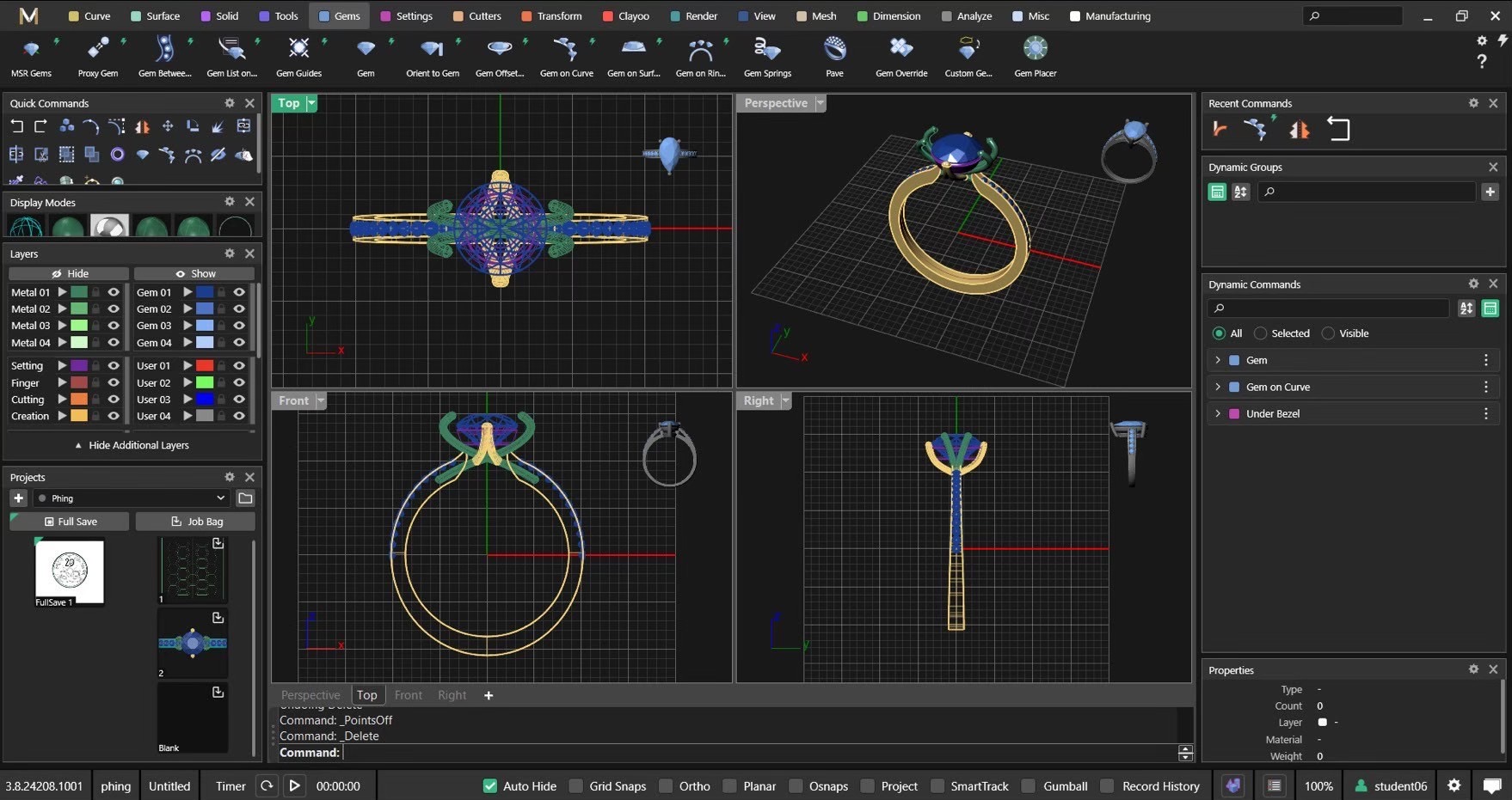 Purple and gold ring MatrixGold screenshot
