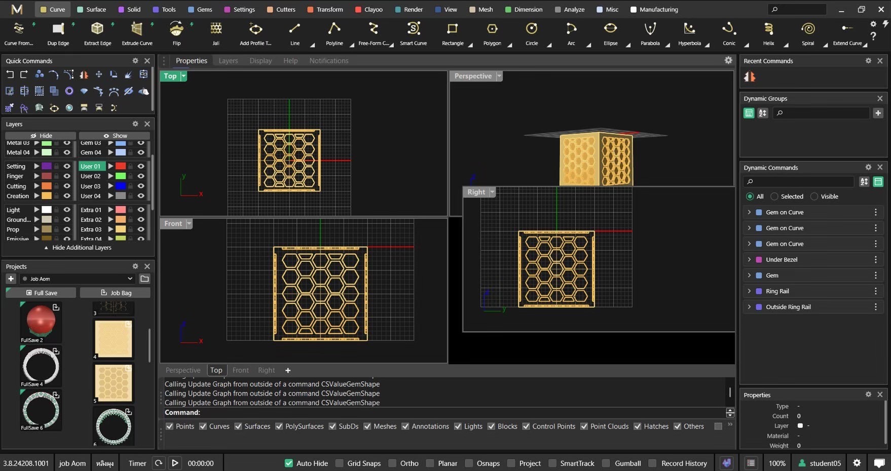 Square pattern MatrixGold screenshot