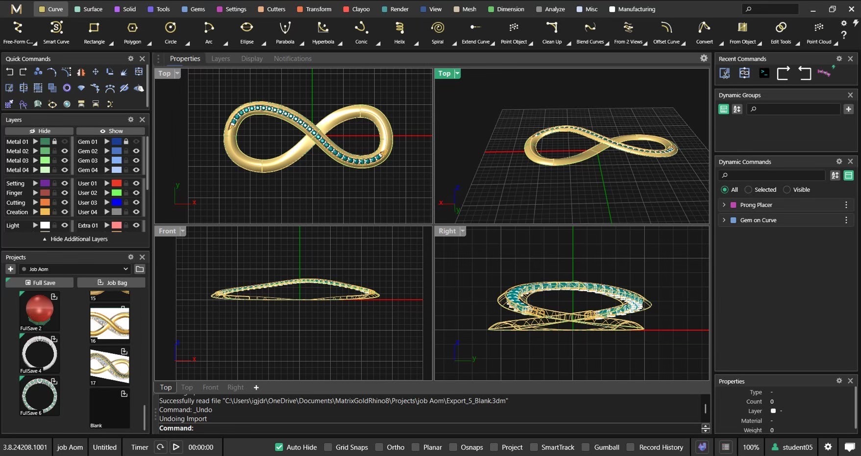 Infinity ring MatrixGold screenshot