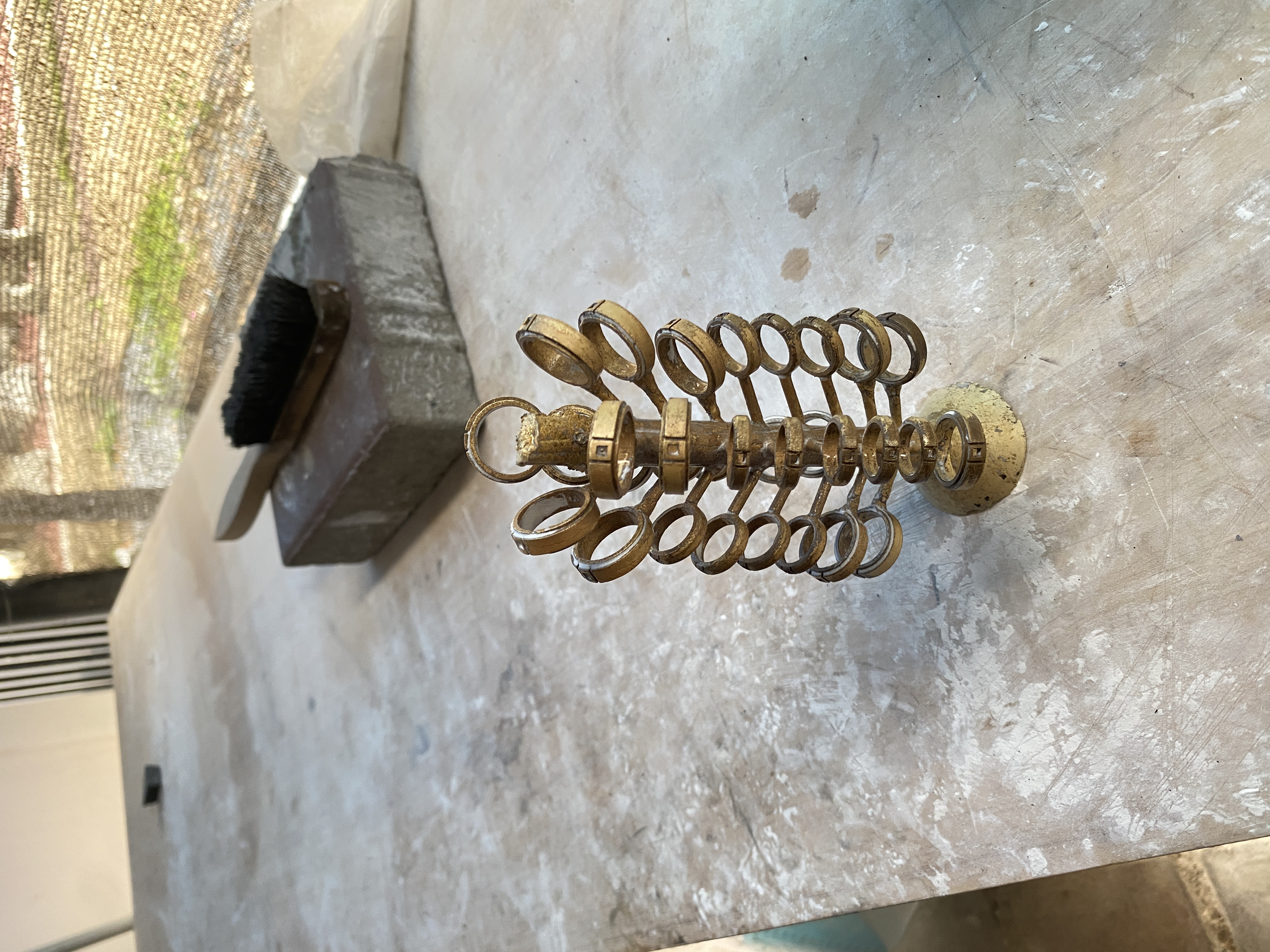 Finished sprue tree from lost-wax casting