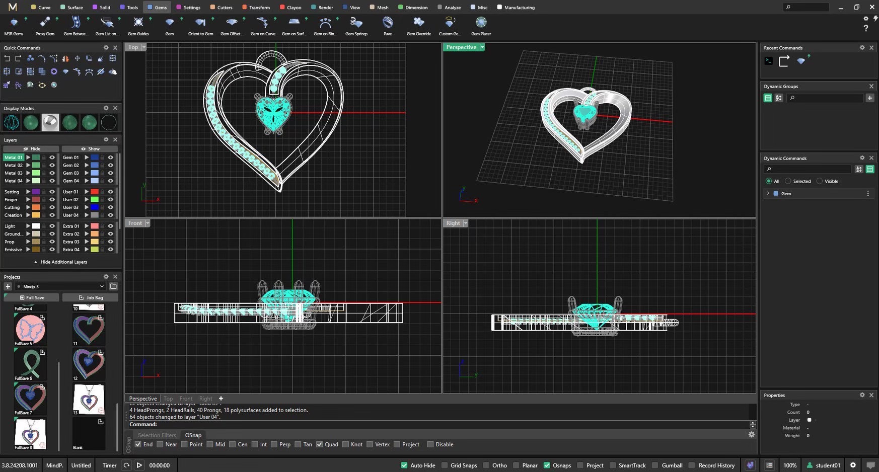 Heart MatrixGold screenshot