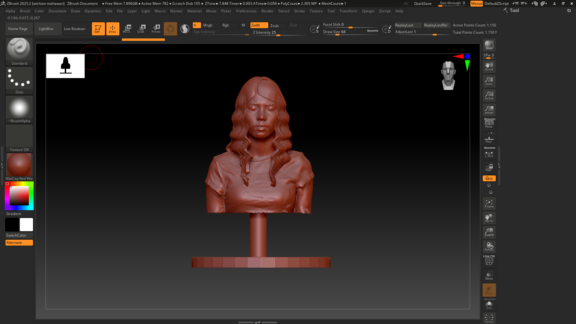 ZBrush digital sculpting screenshot