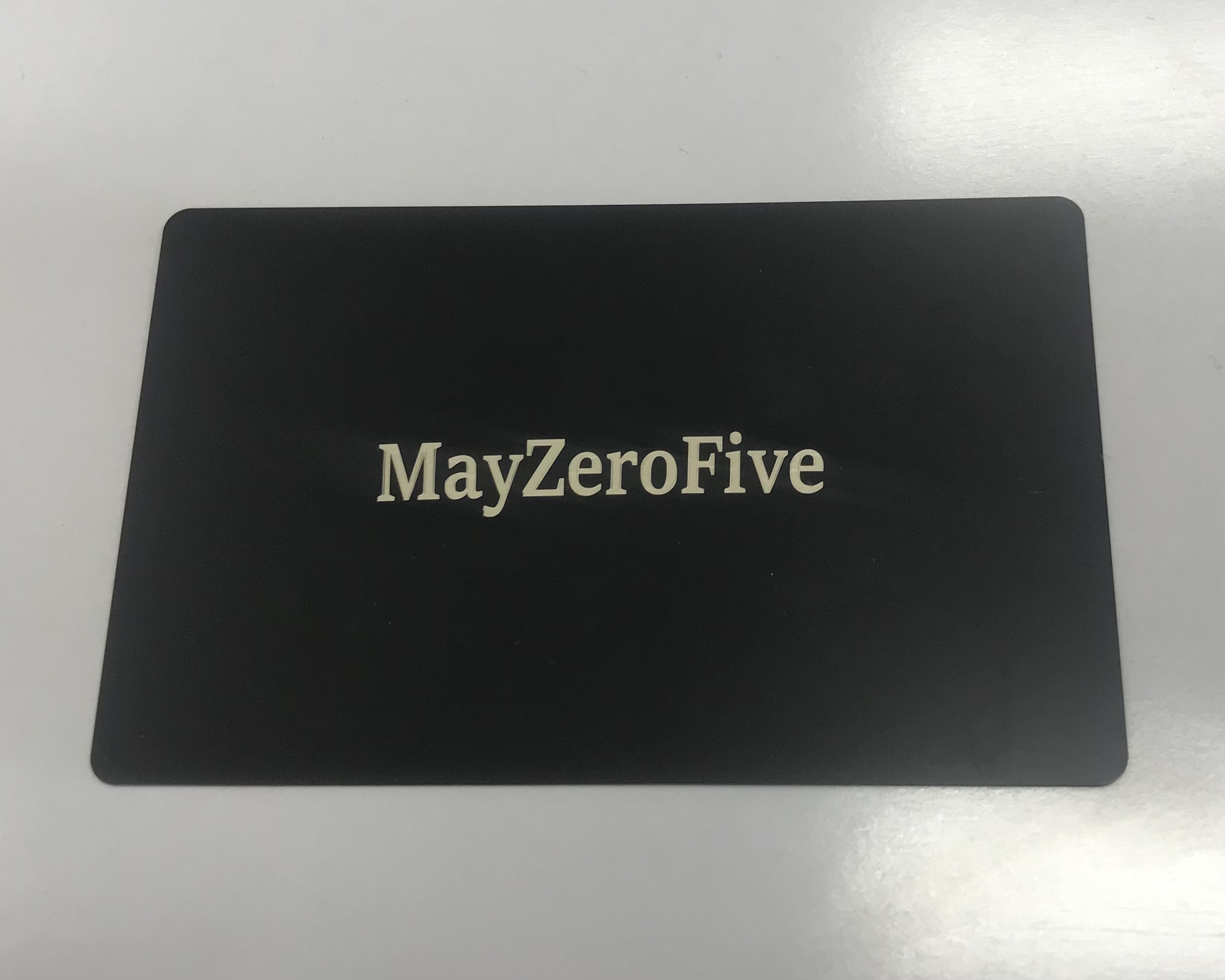 Laser-cut name plate