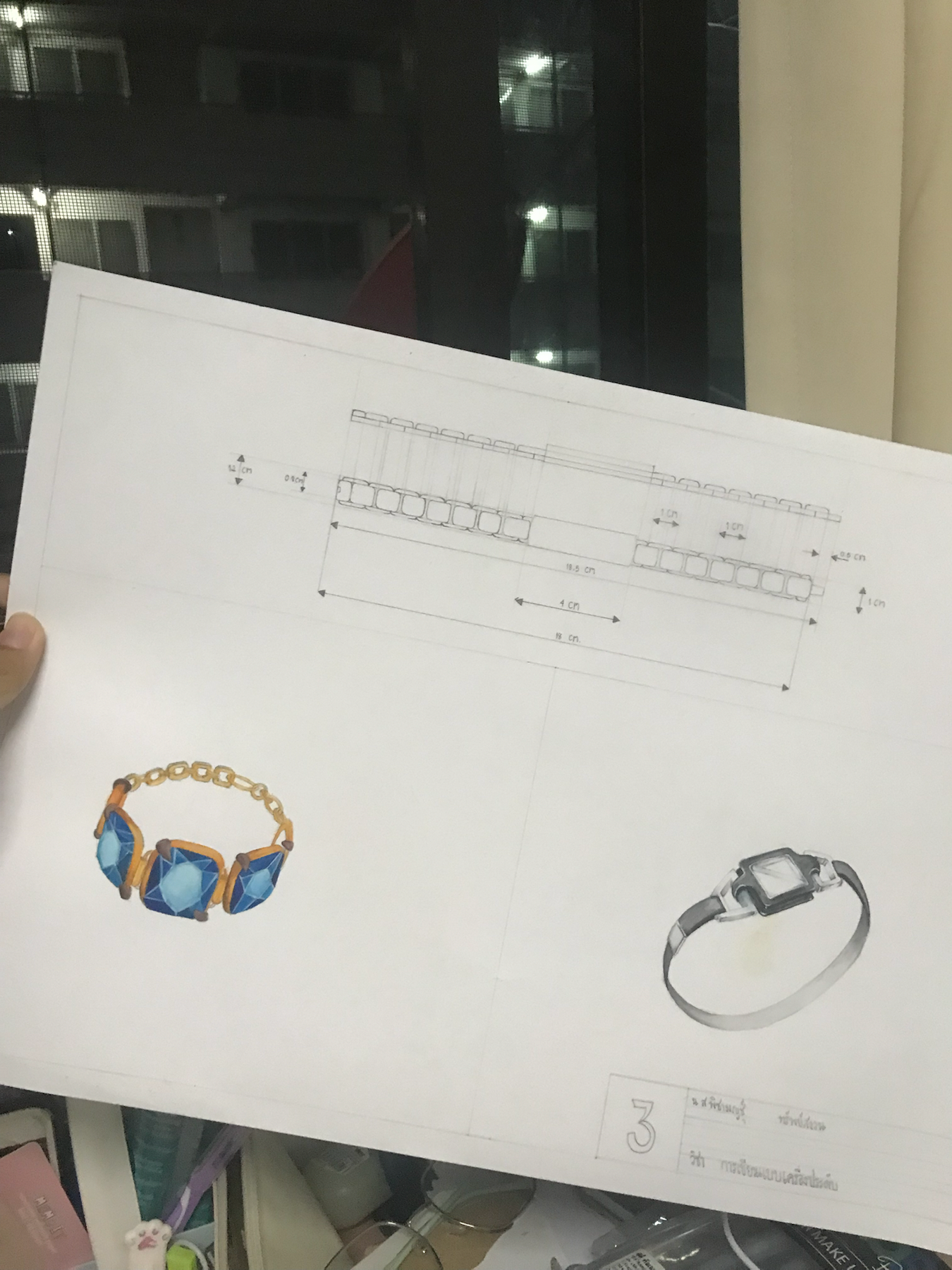 Technical jewelry drawing board