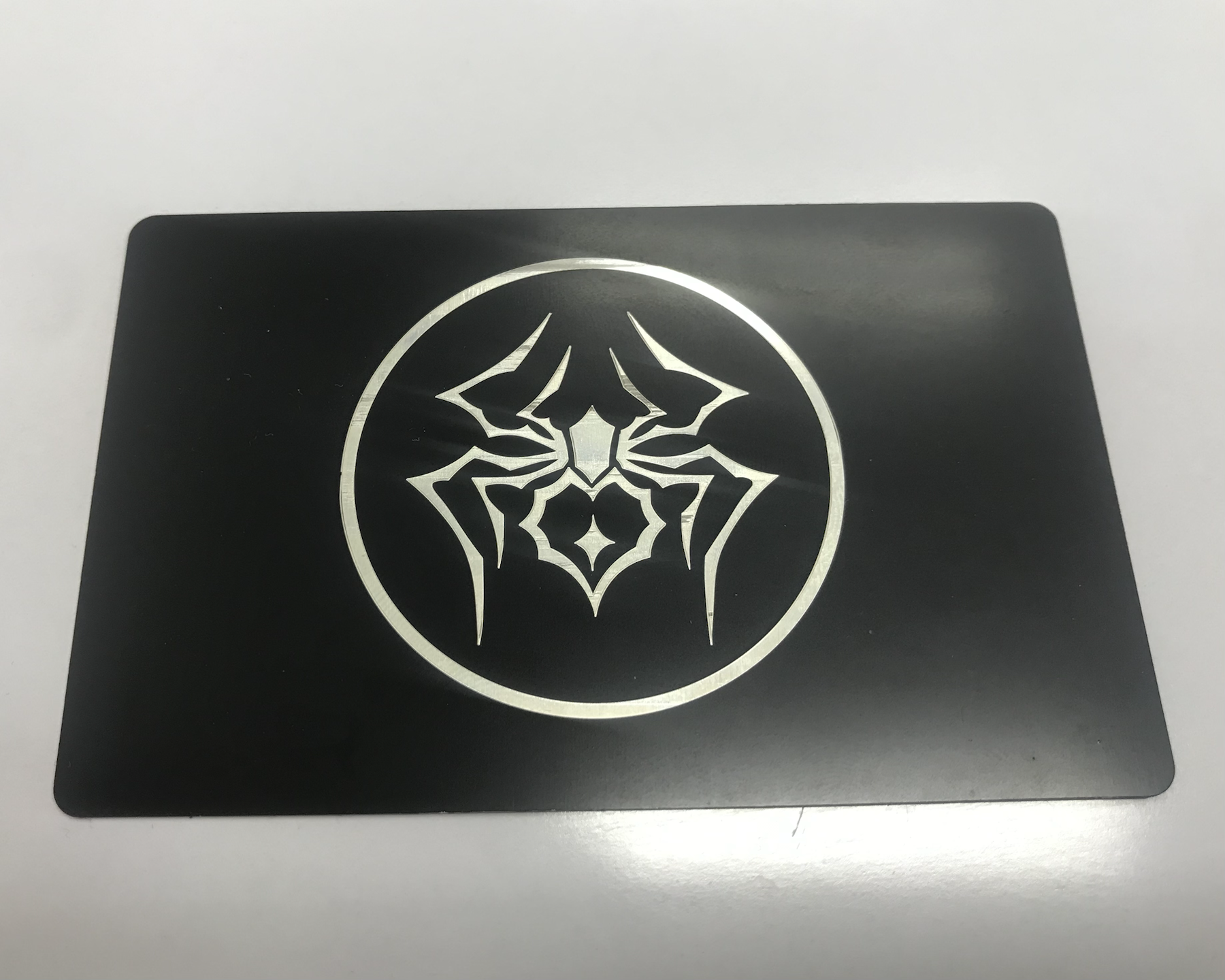 Laser-cut black card